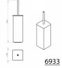 GEDY COLORADO Szczotka WC chrom  6933CH